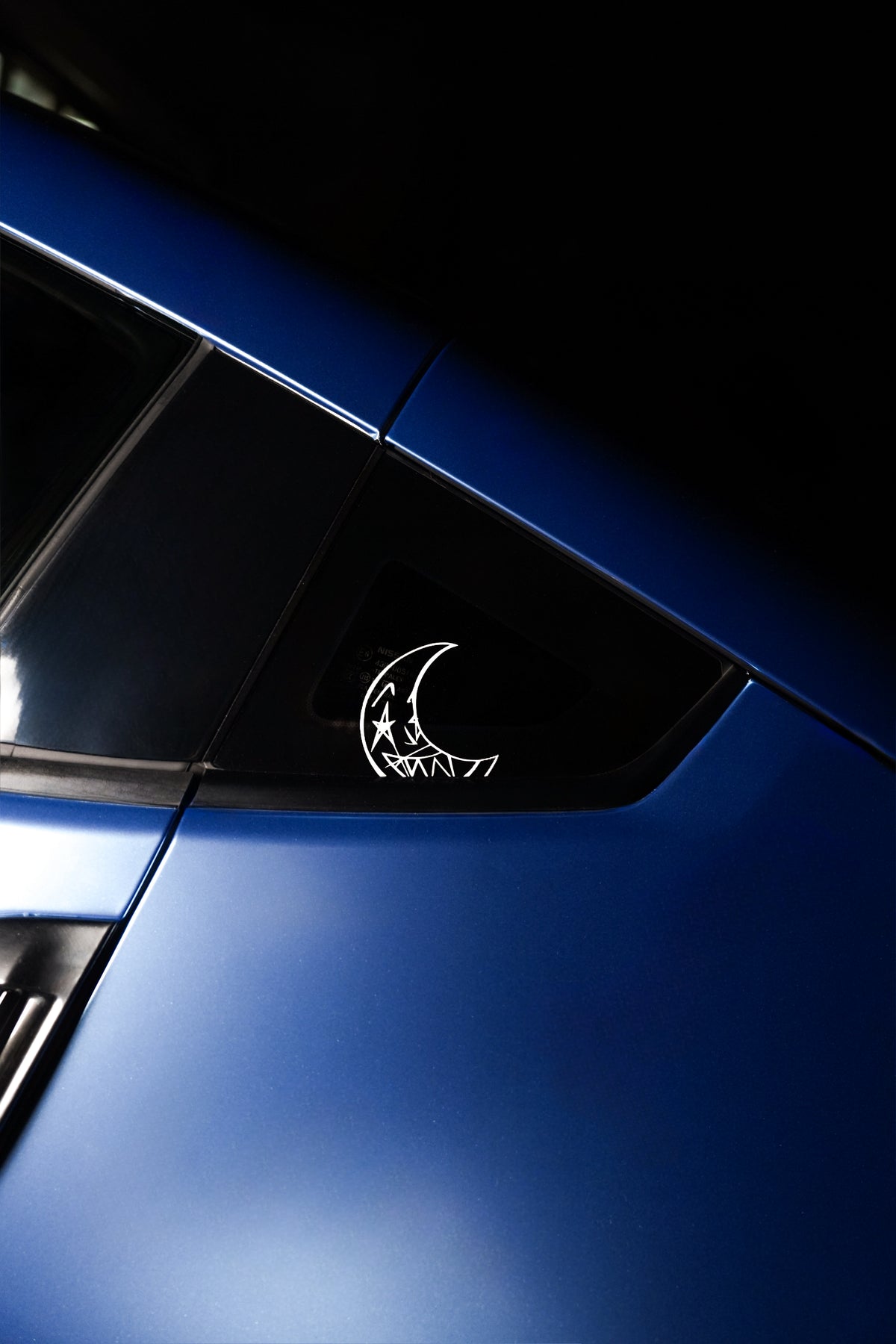 Crescent Moon Peekaboo Sticker