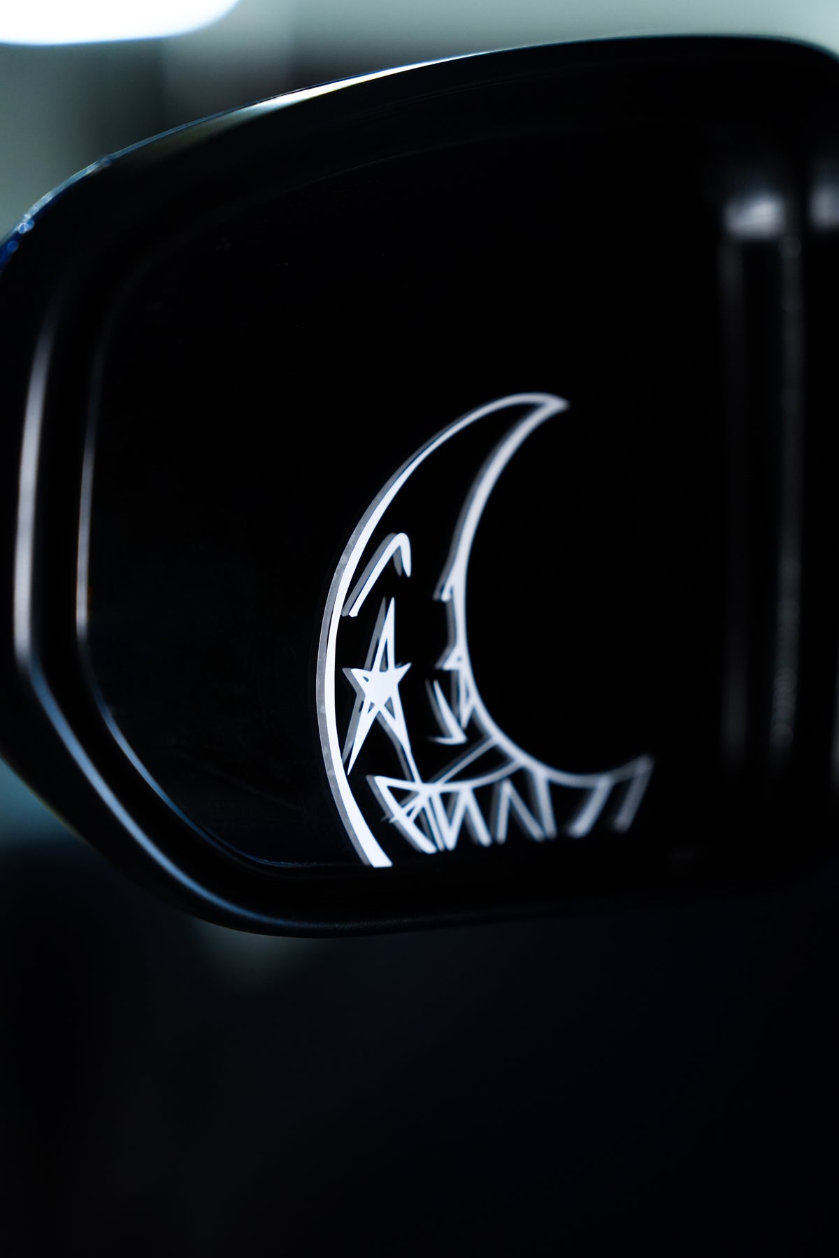 Crescent Moon Peekaboo Sticker