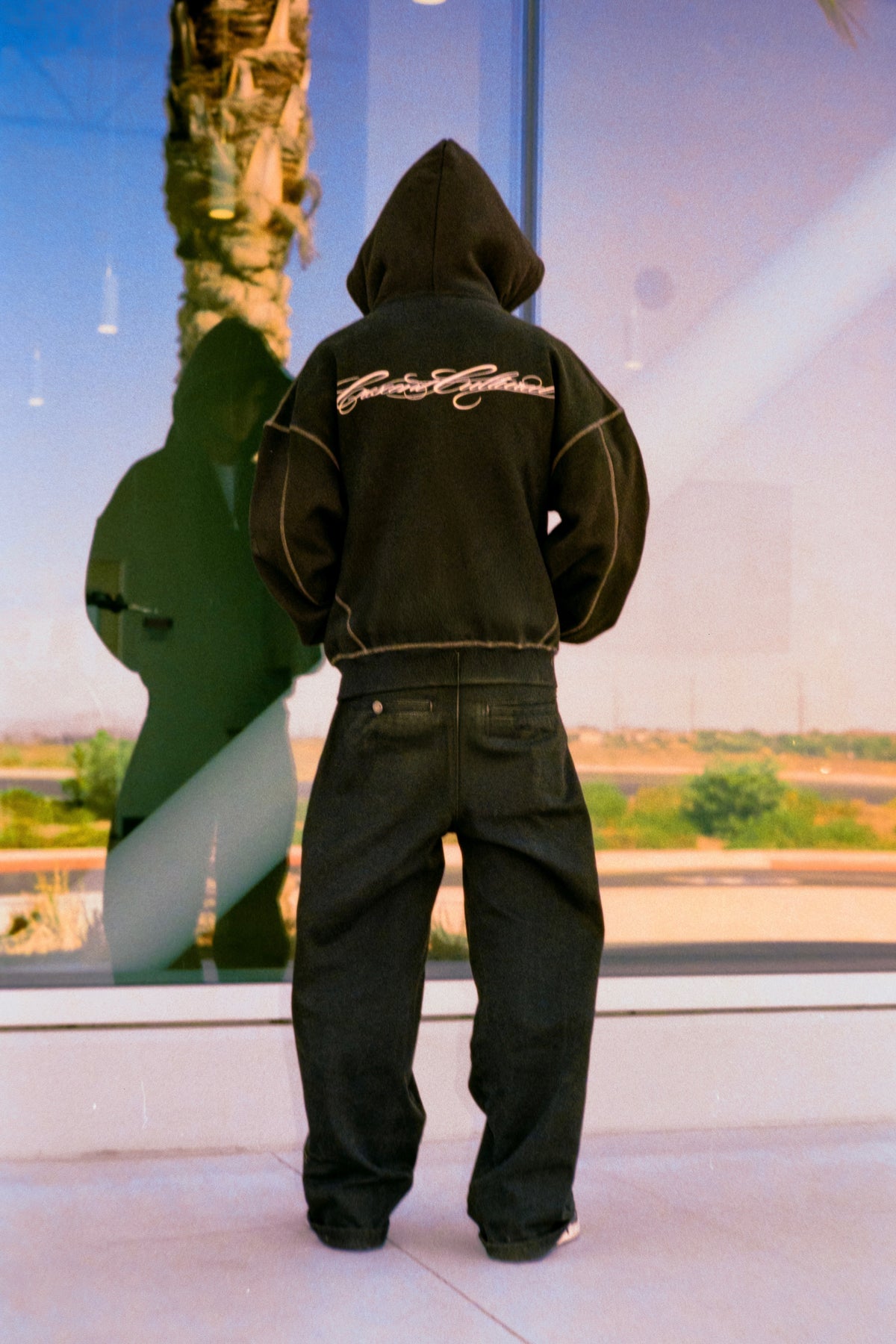 Crescent Cultured Script Zip Up